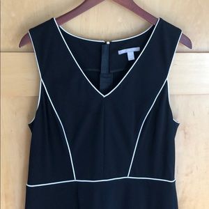 Banana Republic Black/White Pinstriped Dress